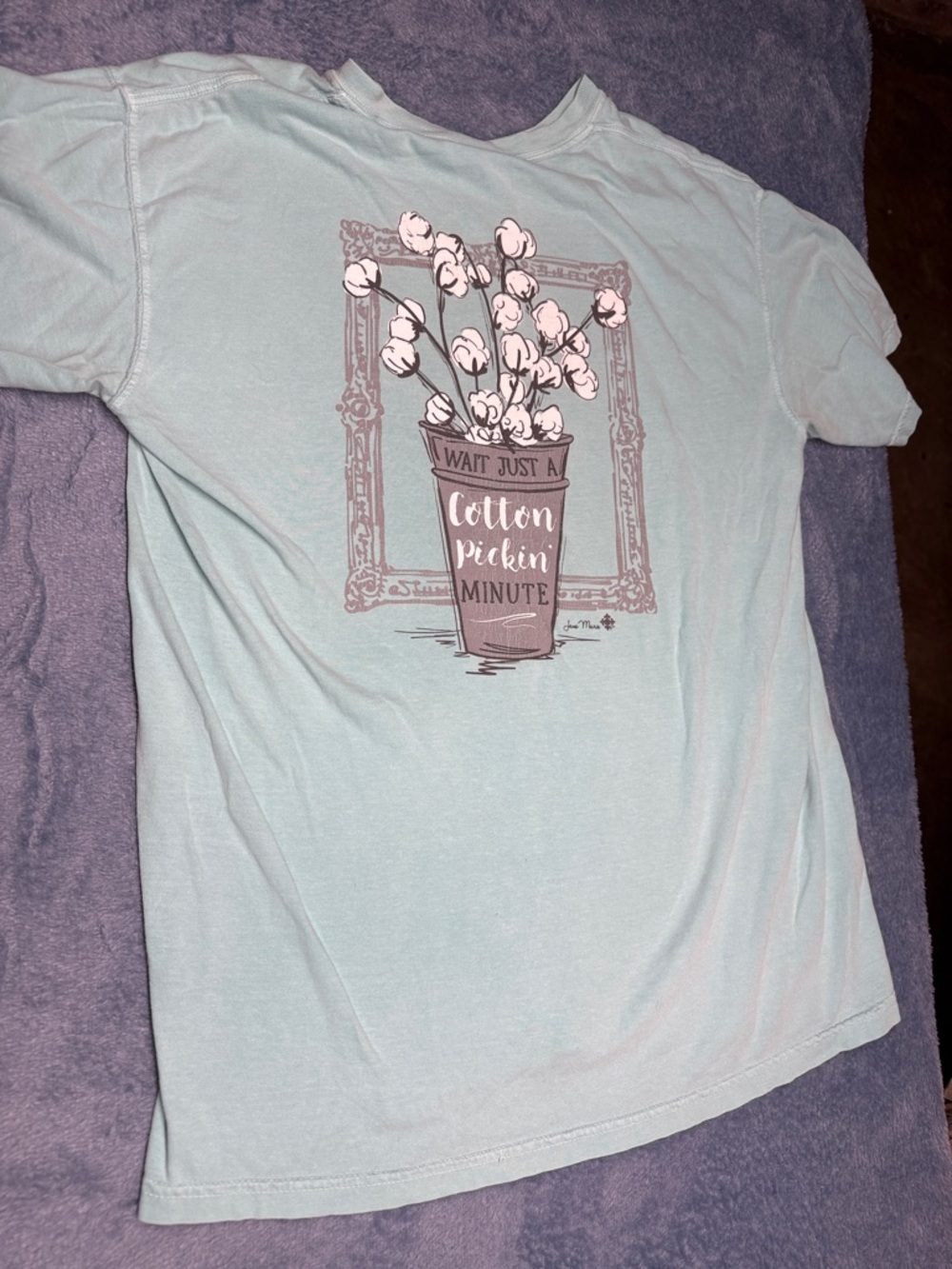 Comfort Colors Light Blue Cotton Bouquet Graphic Tee